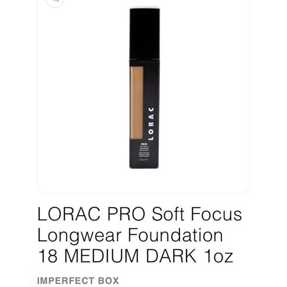 LORAC - 🎉HP X 2🎉 NWT (Imperfect Box) PRO Soft Focus Long-Wear Foun/18 Med Dark - Picture 3 of 9
